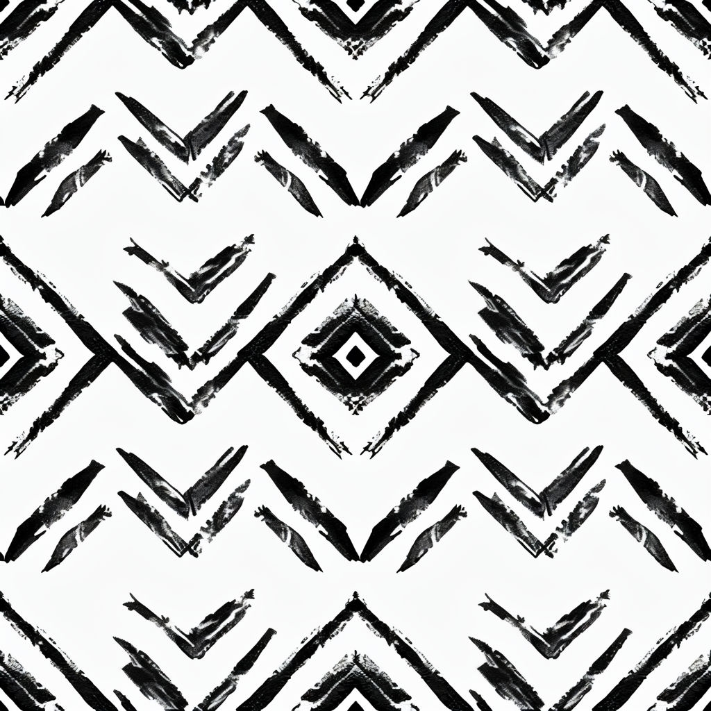 Modern Chevron Pattern in Black and White Seamless Pattern