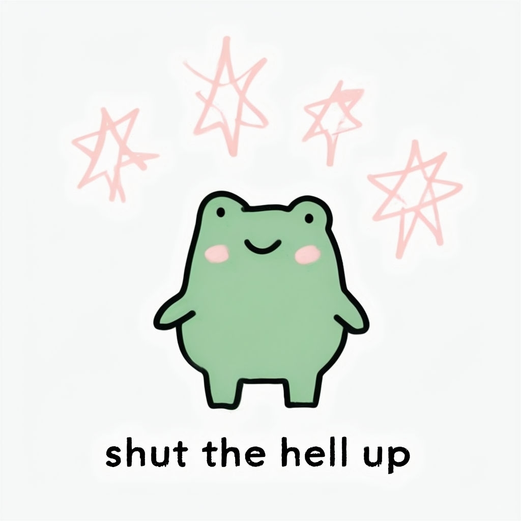 Cheerful Cartoon Frog with Playful Stars T-Shirt