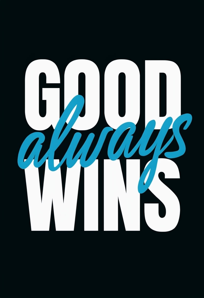 Good Always Wins Motivational Typography Poster