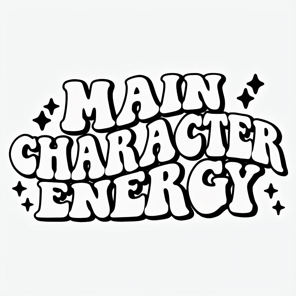 Main Character Energy Playful Retro Design Mug