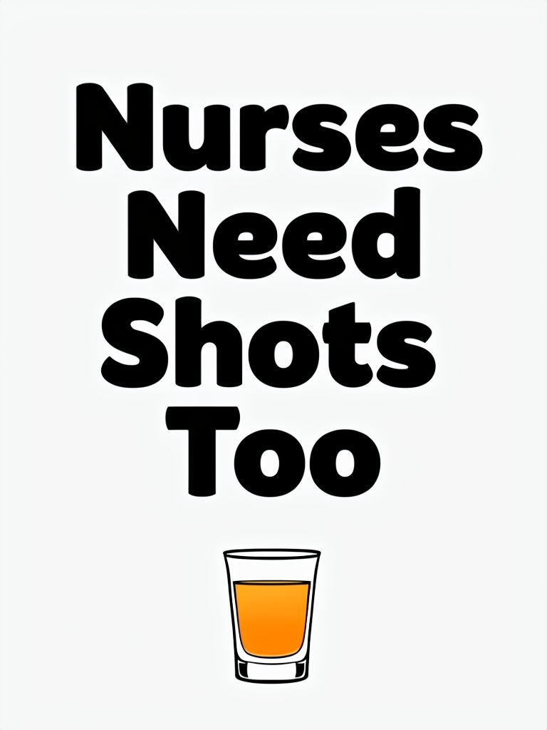 Nurses Need Shots Too Whimsical Graphic T-Shirt