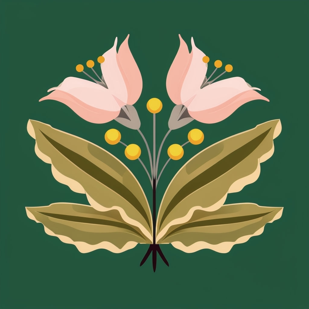 Elegant Floral Seamless Pattern on Forest Green Background