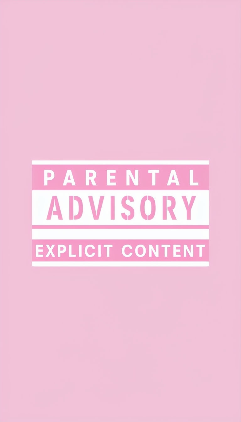 Minimalist Light Pink Parental Advisory Graphic Phone Case Cover