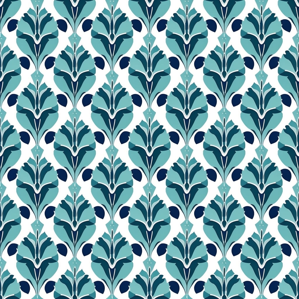 Teal and Navy Geometric Diamond Pattern for Modern Decor Seamless Pattern