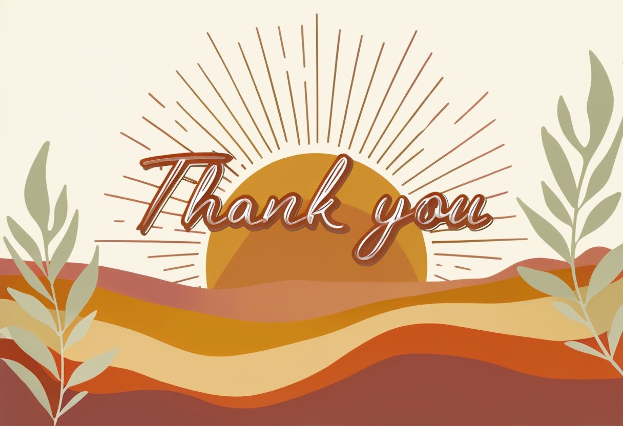 Modern Greeting Card Warm Tones