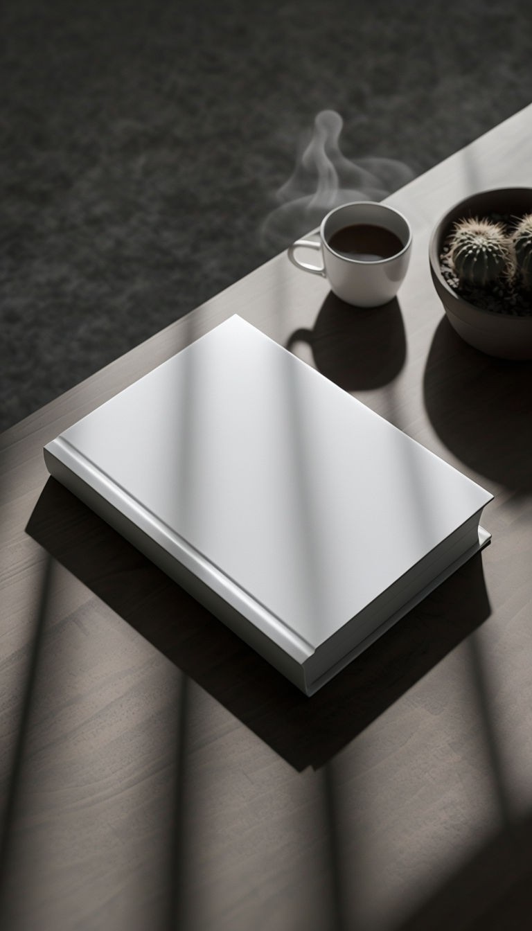 Minimalistic White Book Mockup